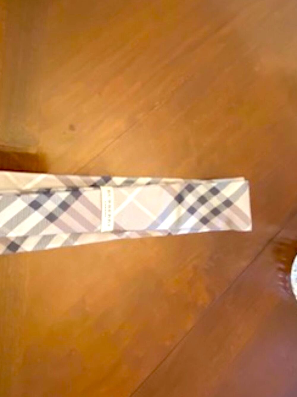 BURBERRY Silk Tie in Iconic Archive Beige Plaid-Like New - Picture 2 of 6